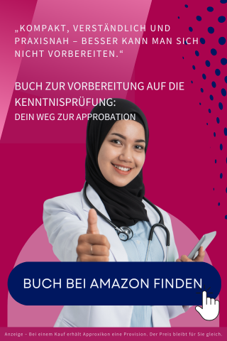 Buch zur Vorbereitung auf die Kenntnisprüfung: Dein Weg zur Approbation