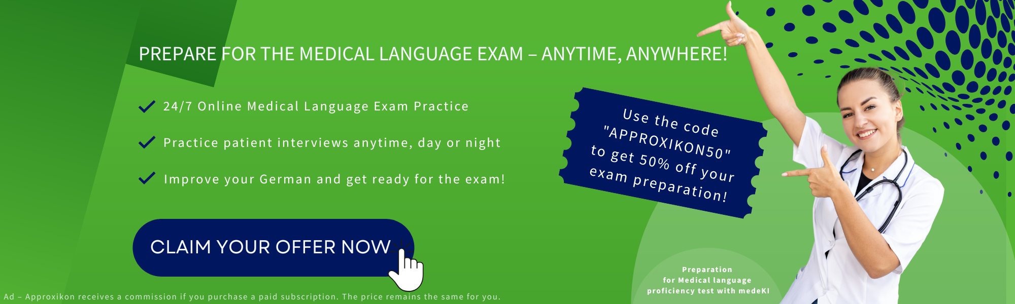 Prepare for the medical language exam – anytime, anywhere!